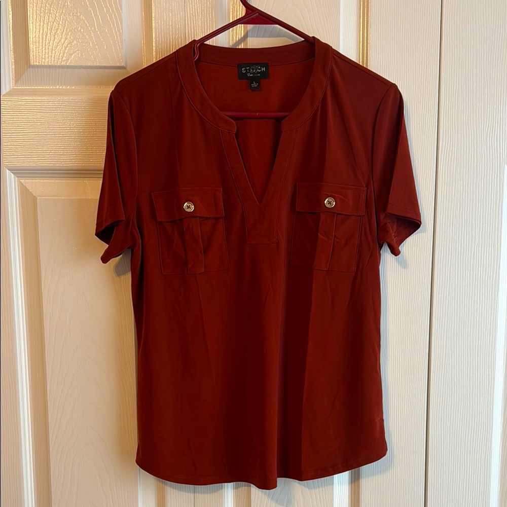 Women's Stitch Rust colored Top.